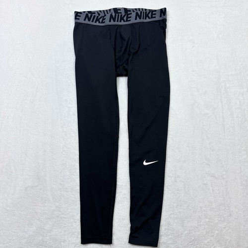 Nike Pro Compression Tights Pants Mens Large Black Dri-FIT 748865-010 Logo
