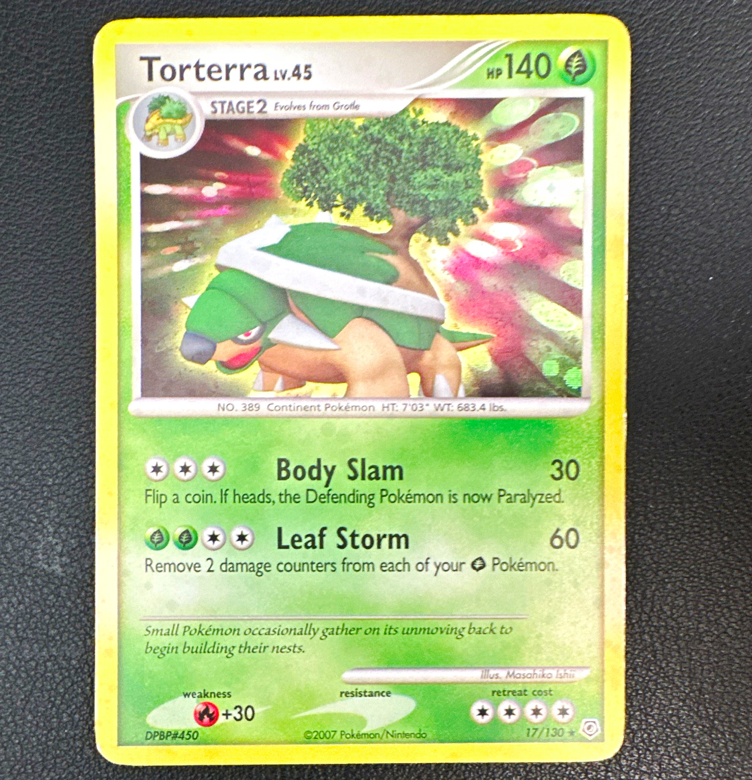 Torterra 17/130 Diamond and Pearl 2007 English Holo Rare