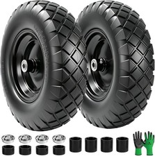  4.80/4.00-8 Tire and Wheel 16" Wheelbarrow Tires Flat Free