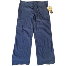 Med Couture Men Scrub Pants size M Blue Elastic Waist Straight Leg Side Pockets