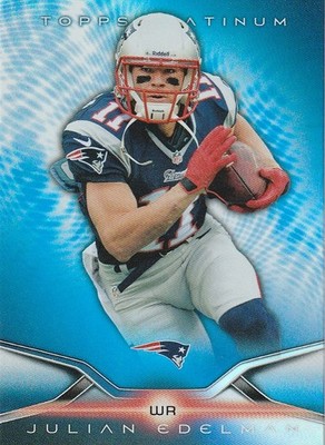 2014 Topps Platinum Blue Wave Refractors #41 Julian Edelman