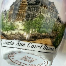 SANTA ANA, CALIFORNIA  CA Antique COURT HOUSE Souvenir RARE Dish Tea Cup