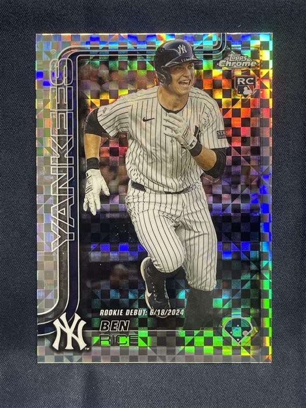 2025 Topps Chrome Update Ben Rice #138 X-Fractor (RC) #USC138 Yankees