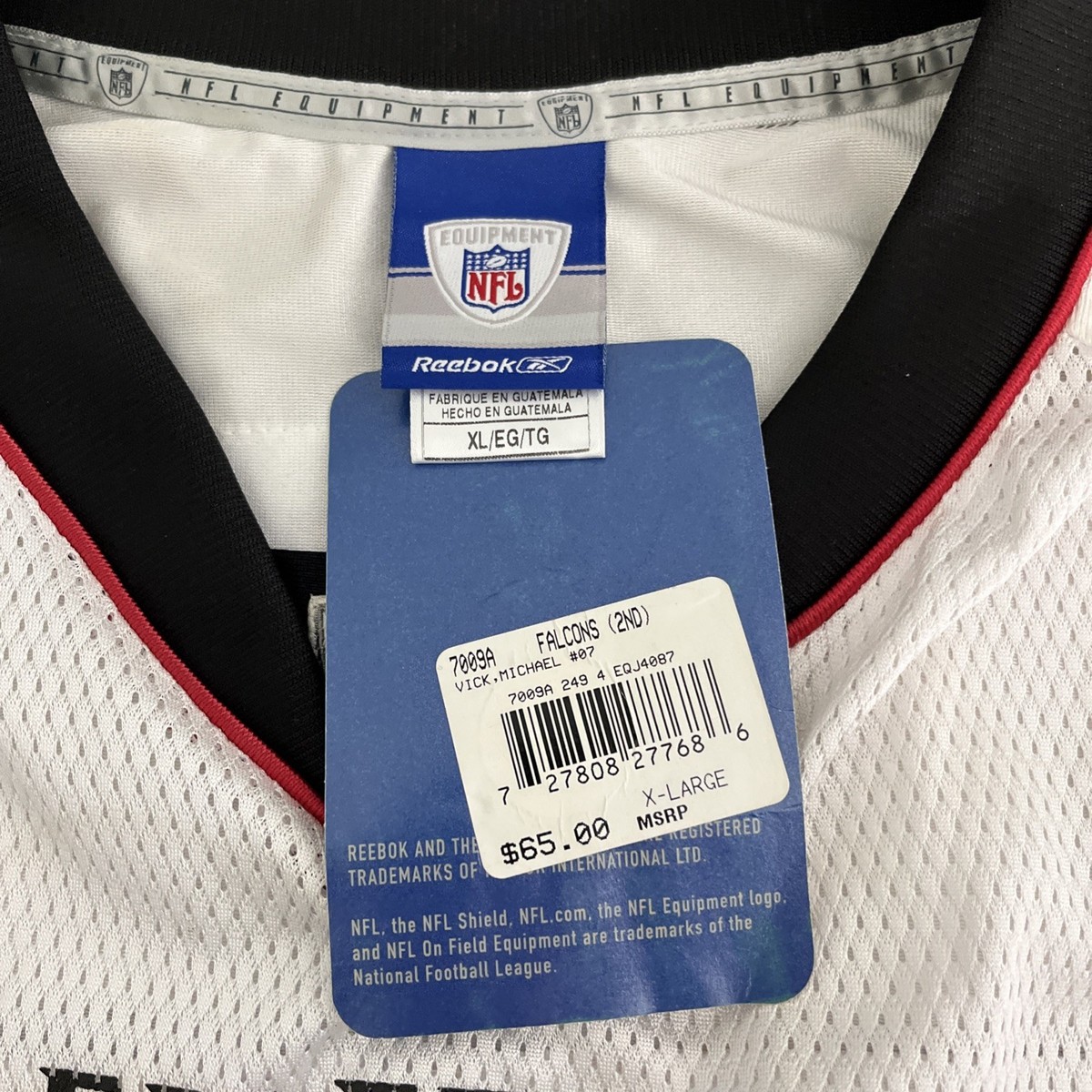 Vintage Reebok On Field Atlanta Falcons Michael Vick Jersey Mens