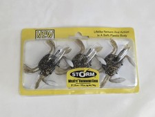 Storm Wildeye Swimming Crab, 3inch 1/2oz. Fiddler Crab. 3 per pack, VMC Hooks.