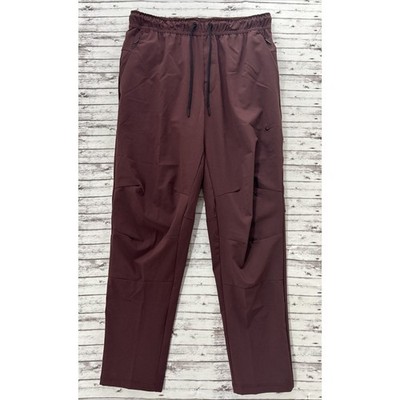 Nike Unlimited Dri-FIT Tapered Pants Burgundy FB7546-652 Men's Size Medium