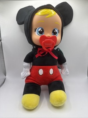 Cry Babies Tiny Cuddles Disney 10'' Disney Mickey Mouse Pacifier Crying Baby Doll
