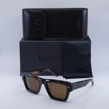 Valentino XXII VLS-106B Havana/Brown 50-20-145 Sunglasses New Authentic