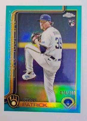 2025 Topps Chrome Update Series Chad Patrick Teal Refractor 076/299 #USC90 ⚾