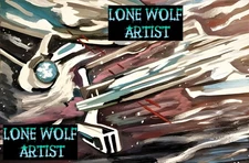 Star Trek Fanart small 9x12 Uss Enterprise and Reliant Wrath of Khan original