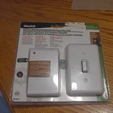 Westek Wireless Remote Control Wall Mounted Switch & Plug-In Receiver RFK100LC