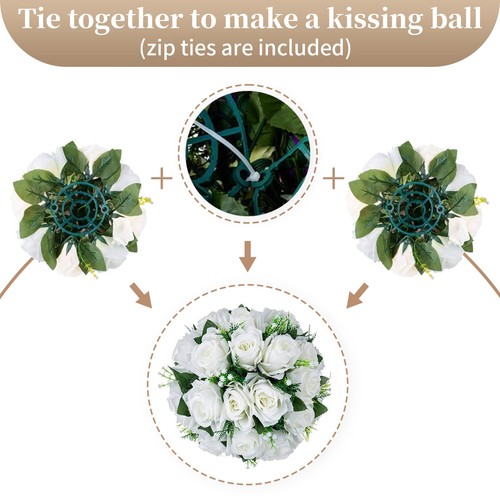 2 Pack Fake Flowers Silk Rose Centerpiece Road Lead Decorations Wedding - Picture 7 of 8