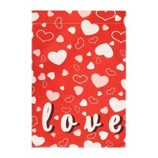 Love Heart Valentines Day Garden Flag 12x18 Inch Double Sided Yard Garden Flag..