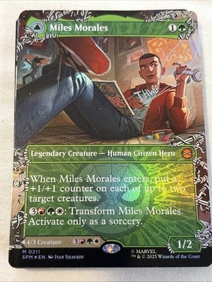 Foil Miles Morales (borderless) (211) M/NM Magic MTG Marvel's