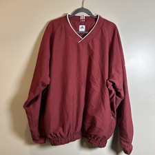 Adidas Windbreaker Jacket Mens XXL Burgundy P...