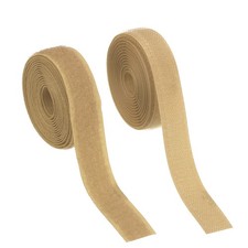 Sew on Hook and Loop Tape, 3/4 Inch Nylon Fastener Strips 2 Yards (Khaki)