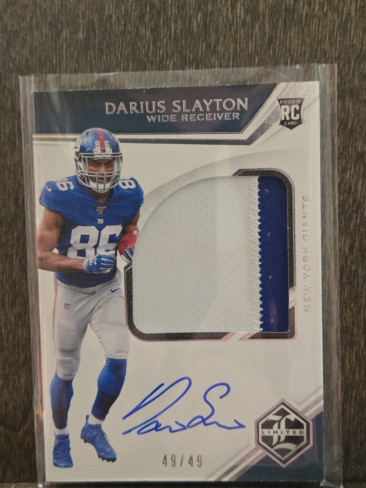 Darius Slayton Panini Limited #180 Patch Autograph