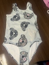 NWT Burberry girl Thomas Bear print swimsuit size 8y 290