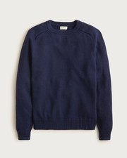 J Crew Heritage Cotton Crewneck Sweater Navy Blue Men's M Medium