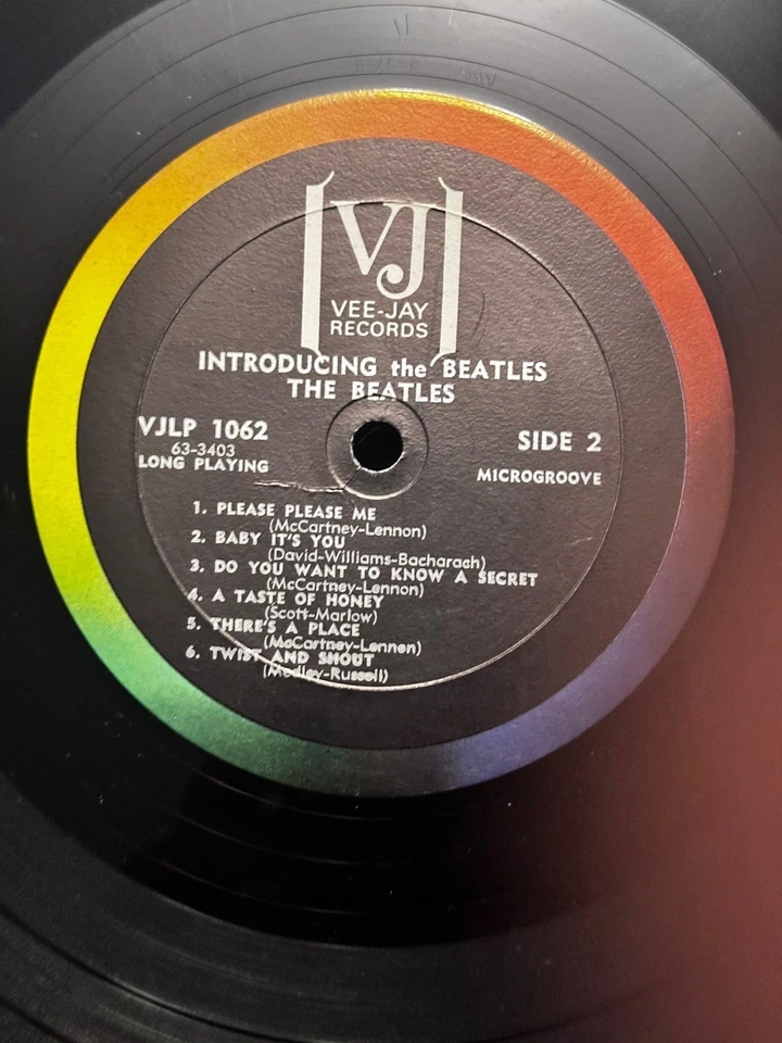 NICE! INTRODUCING THE BEATLES Vee-Jay VJLP-1062 1964 Record MONO Version 2 Foto 3 de 4