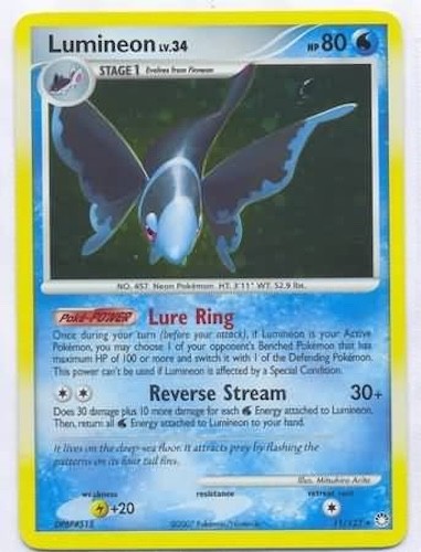 Pokémon TCG - Lumineon - 11/123 - Holo Rare - Mysterious Treasures [Light Play]