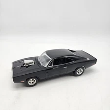 RV-MM LLC 1:24 Fast & Furious Dom's 1970 Dodge Charger Black Diecast Car Loose