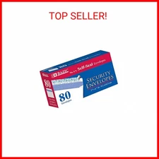 BAZIC Security Self Seal Envelope 3 5/8" x 6 1/2" #6, No Window Tint Pattern Mai