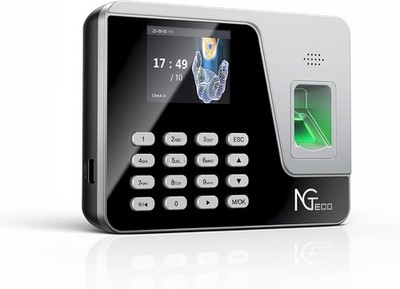 NGTeco - Fingerprint & PIN Time Clock/Standalone Biometric Punch Machine