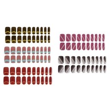 UV Gel Nail Strips French Full Wrap Stickers Ornament with Nail File and