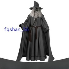 The Lord of the Rings Gandalf Cosplay Suit Grey Robe Costume Halloween Uniform