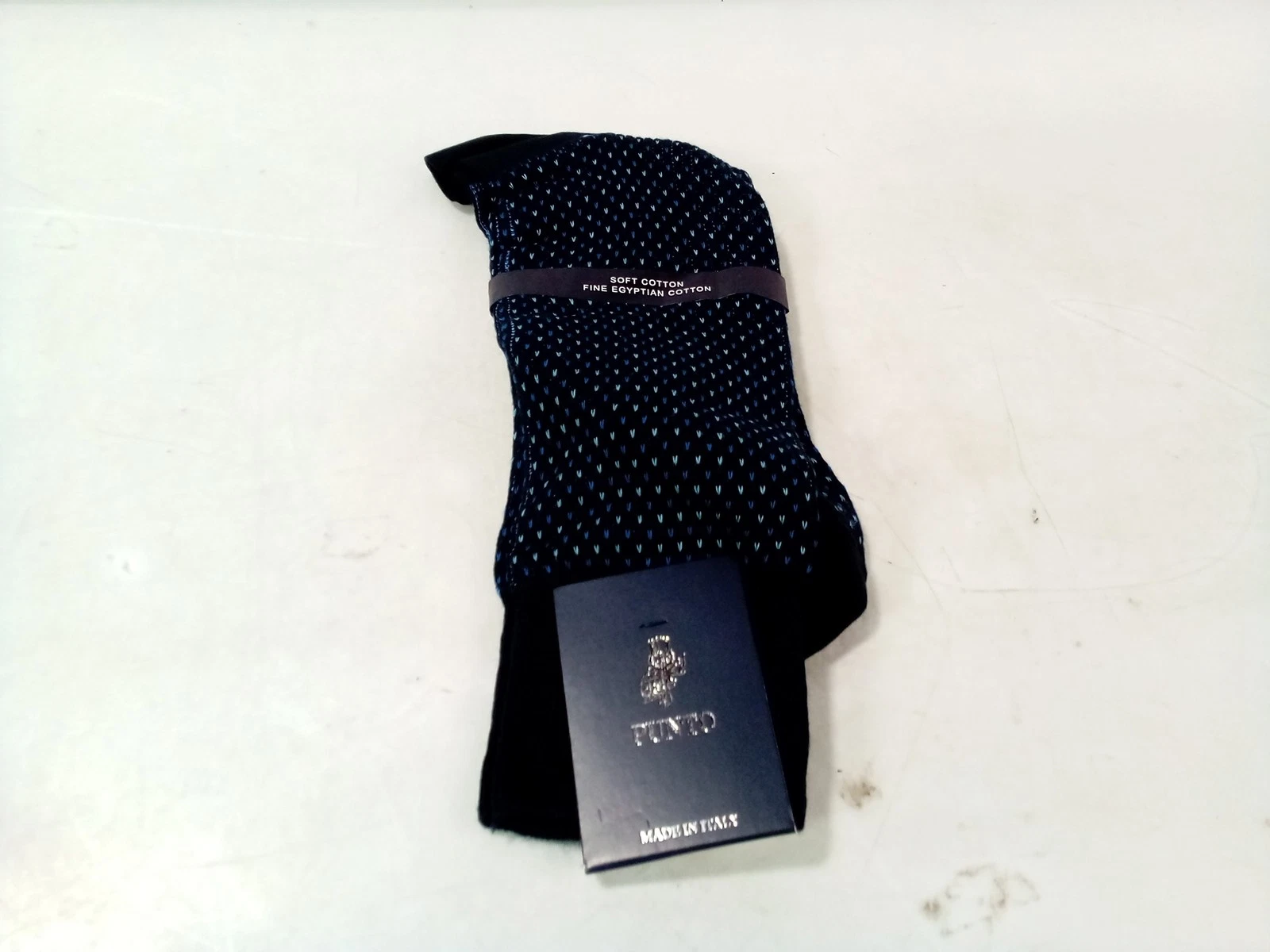 Punto Navy Socks, Soft Cotton Fine Egyptian Cotton, 301637/002
