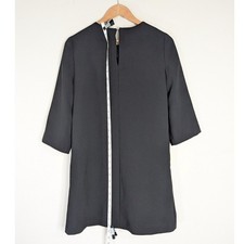 BCBGeneration Black Shift Dress; 3/4 Bell Sleeve Mini