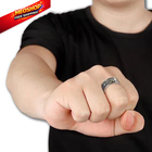 LIU JUN Feng Shui Pixiu Mantra Ring, Anillo Gold&Gold