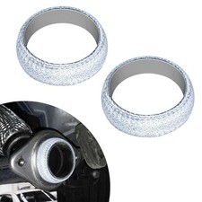 2PCS Car Exhaust Manifold Gasket, Exhaust Flange Gasket, ID 48mm Graphite