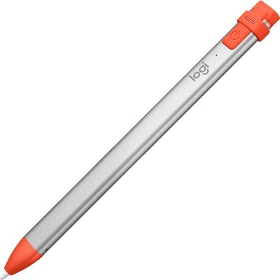 Logitech Crayon Digitaler Zeichenstift Silber/Orange Pen Eingabestift