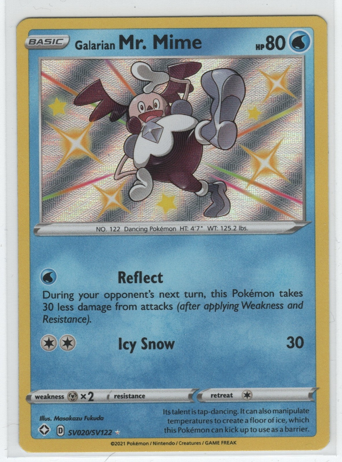 Galarian Mr. Mime SV020/SV122 - Shining Fates Shiny Vault - Pokemon TCG Card