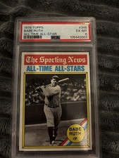 1976 Topps #345 Babe Ruth PSA 6 All-Time All-Star Free Shipping Offers Welcome!!