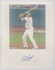 Coco Crisp matted signed index card with photo 11x14 #1 Oakland A's 4