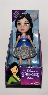Disney 100 Mini Princess Mulan Silver Glitter/Blue/Pink Dress 2023 By Jakks