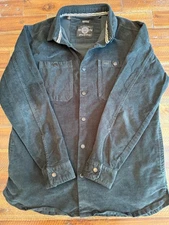 Buffalo David Bitton Dk Green Corduroy Jack Shirt Sz Sm
