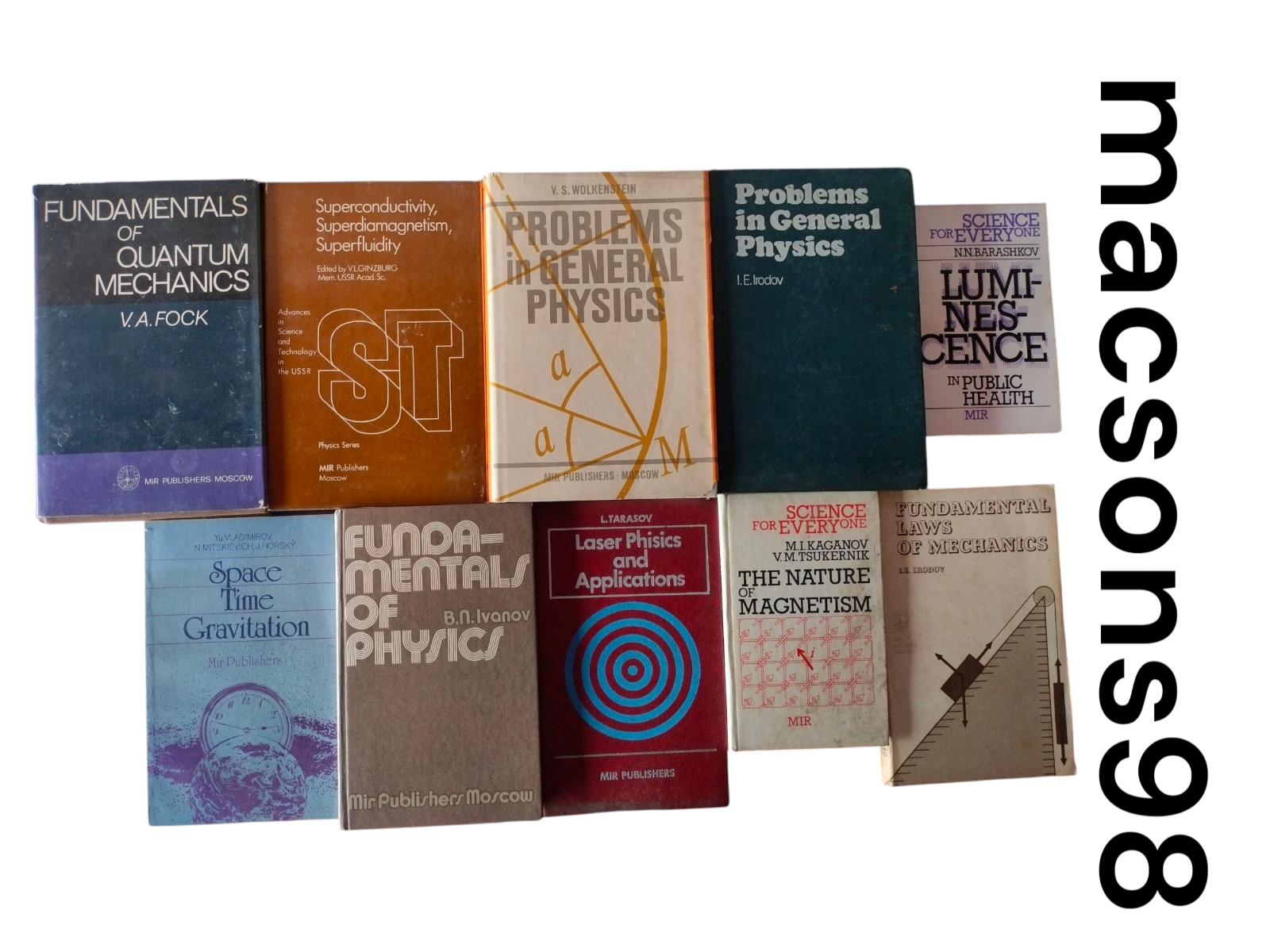 Lot of 10 Physics Books – Mir Publishers Moscow Vintage Science Collection