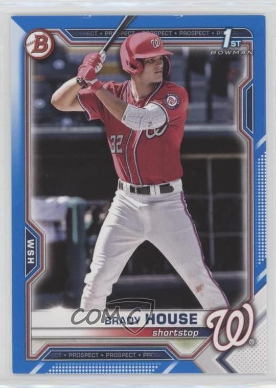 2021 Bowman Draft Blue 113/150 Brady House #BD-186 6ns