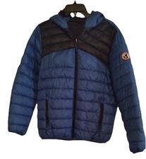 Rokka Rolla Boys Blue Reversable Light Puffer Kids Size 14/16 Packable Vacation