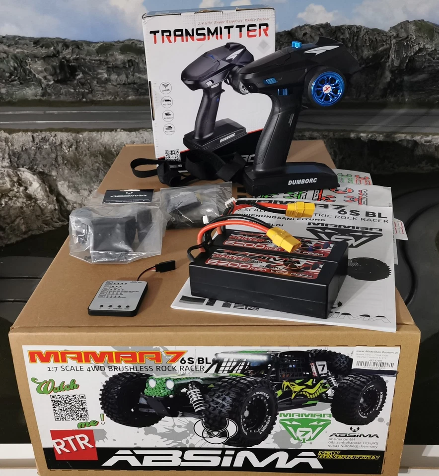 RC Auto 1:7 Buggy Absima Racer Mamba 7, 6S , 6 Kanal FS - 2X Akku 3S 6200mAh - Bild 2 von 4