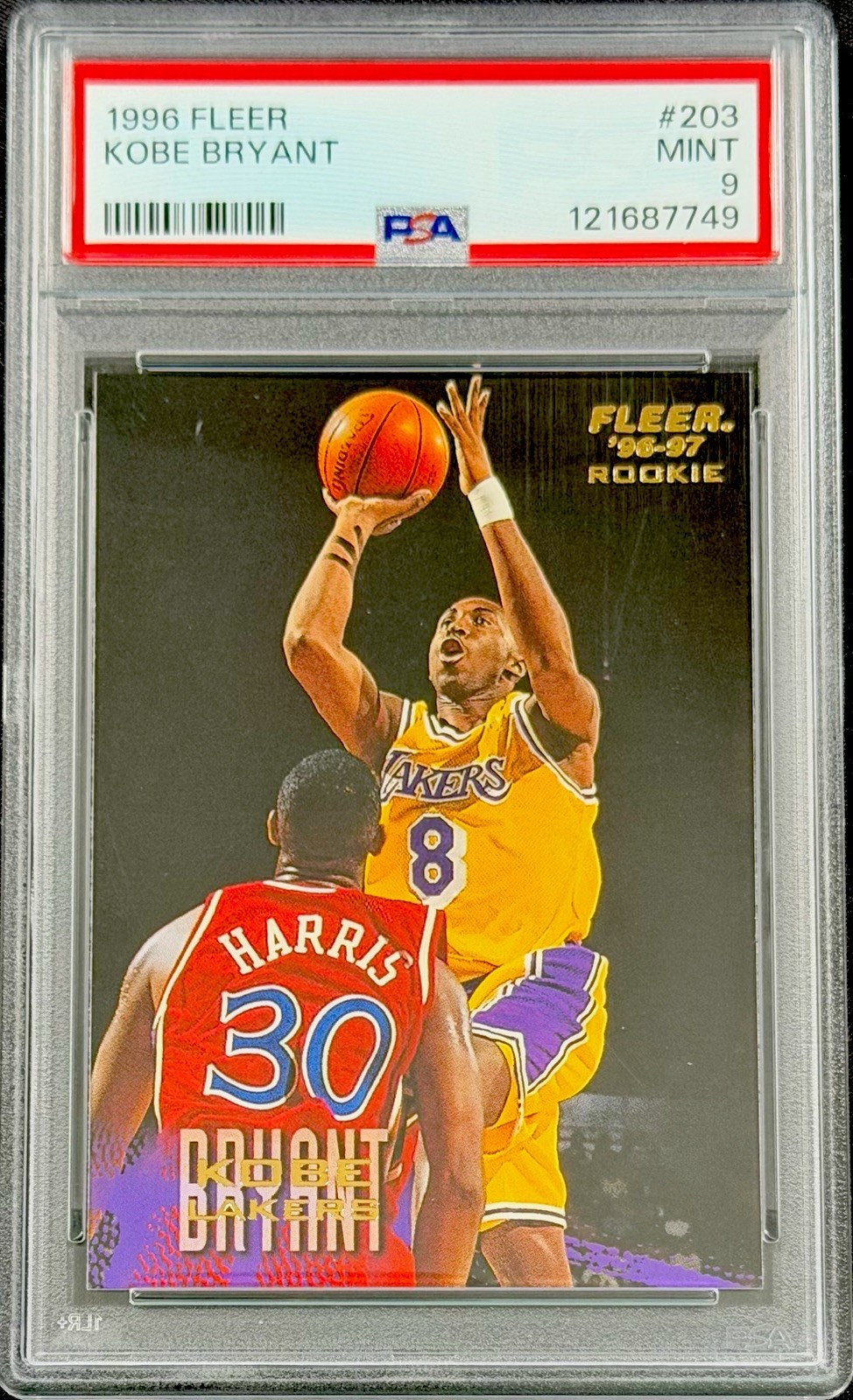1996-97 Fleer - Kobe Bryant #203 (RC) - PSA 9