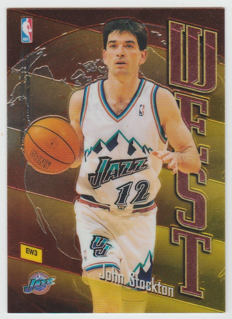 1998-99 Topps Basketball EAST/WEST Insert #EW3 John Stockton & Tim Hardaway