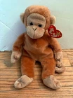 Vintage Beanie Baby Bongo Monkey Plush Stuffed Animal Toy Classic Doll NWT