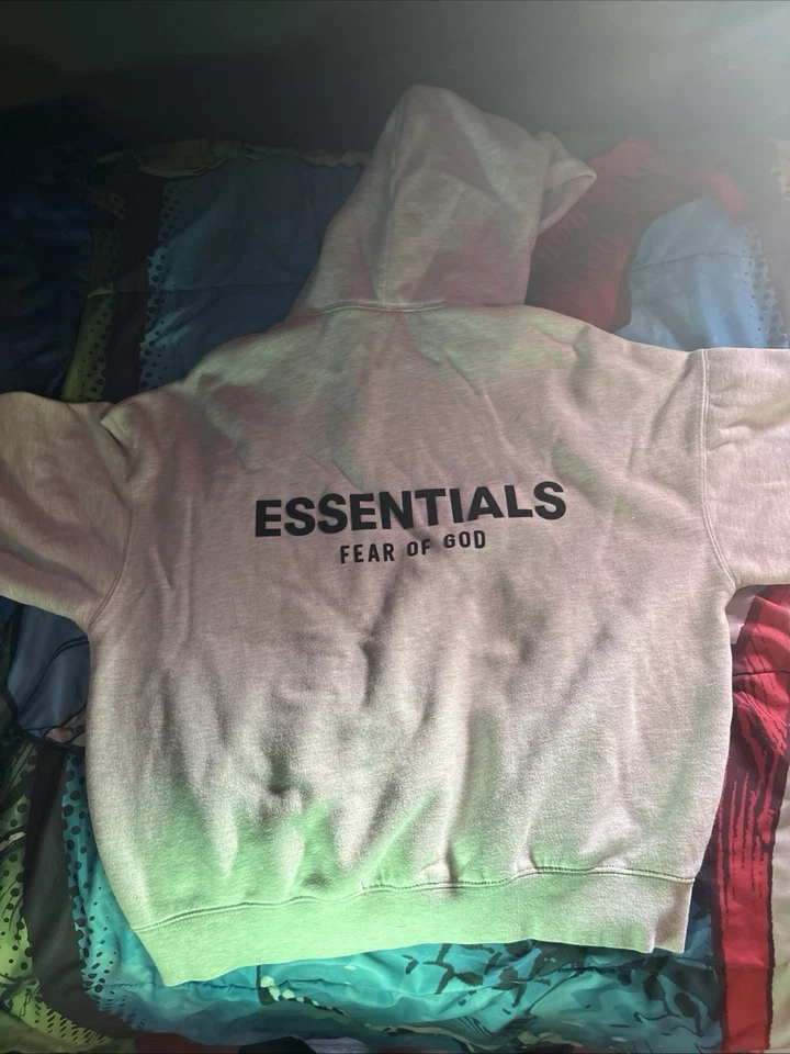 Essentials Sudadera con Capucha X Pequeña Avena Ligera Foto 2 de 4