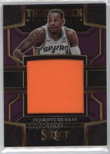 2022 Panini Select Throwback Memorabilia Purple Prizm 2/99 Dejounte Murray v9t