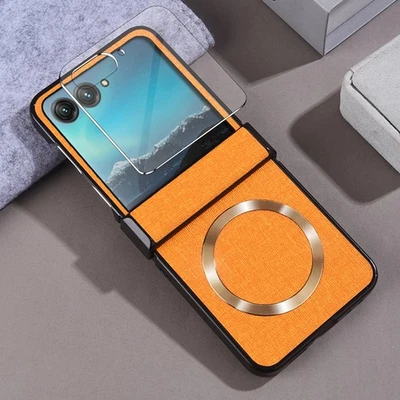 For Motorola Razr 2024/Ultra 2025 Mag Safe Hinge Rugged Case w/ Screen Protector